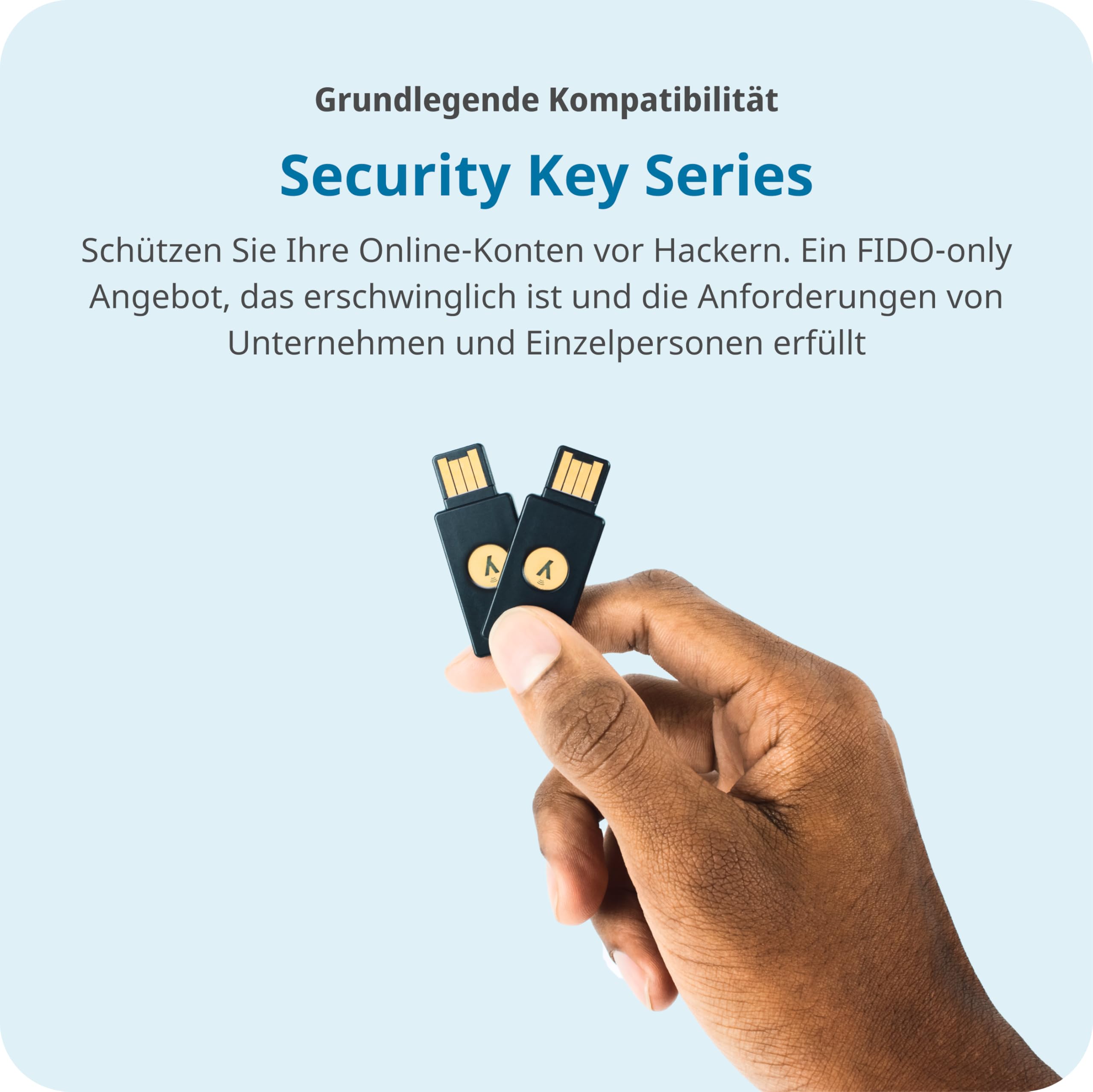 Yubico Security Key C NFC Schwarz FIDO2 USB-C NFC Zwei-Faktor-Authentifizierung Sicherheitsschlüssel