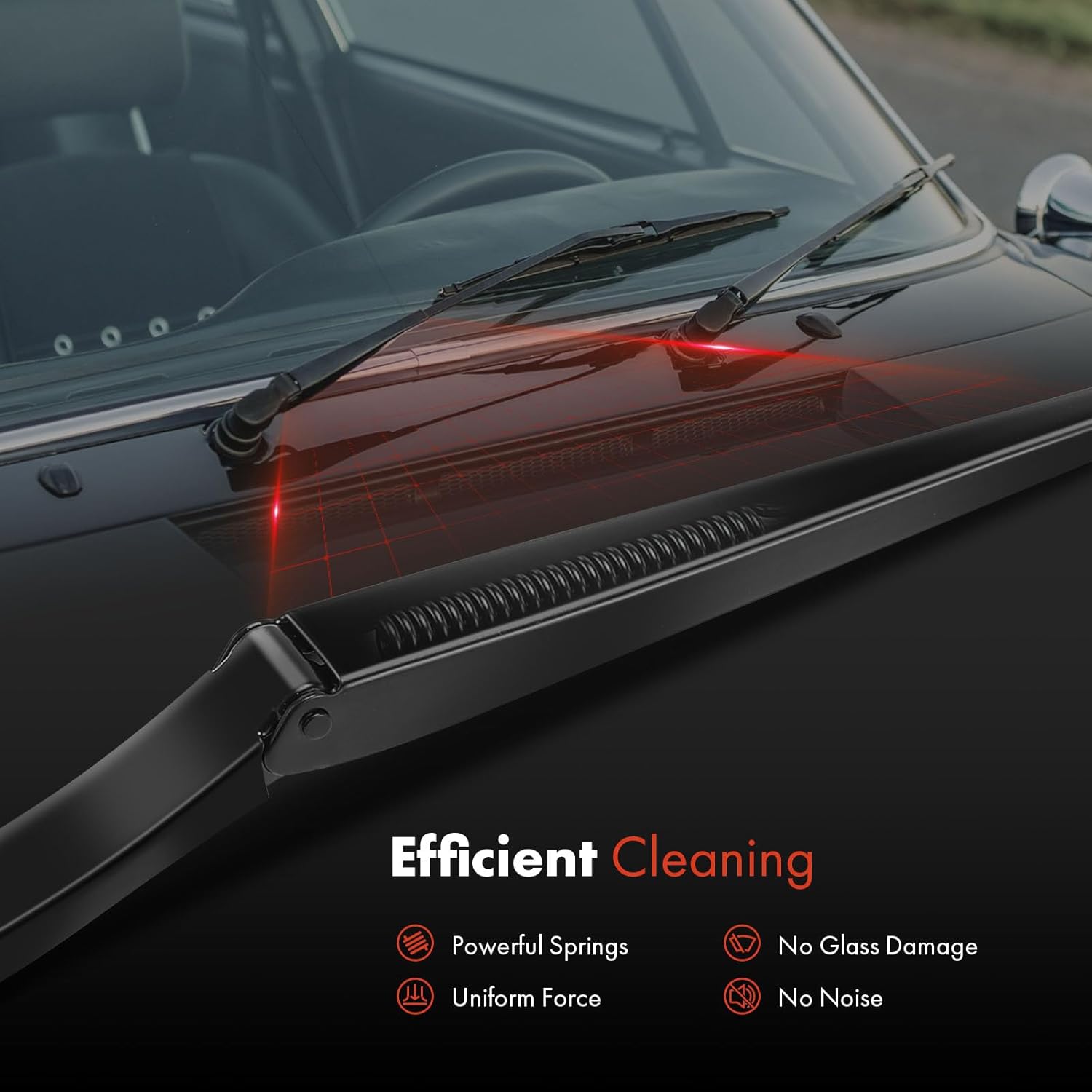 A-Premium Front Driver & Passenger Side Windshield Wiper Arm Compatible with Audi A4/A4 Quattro 2017-2024, A5 Quattro 2017-2024, A5 Sportback 2018-2024, RS5 Sportback, S4, S5 Sportback