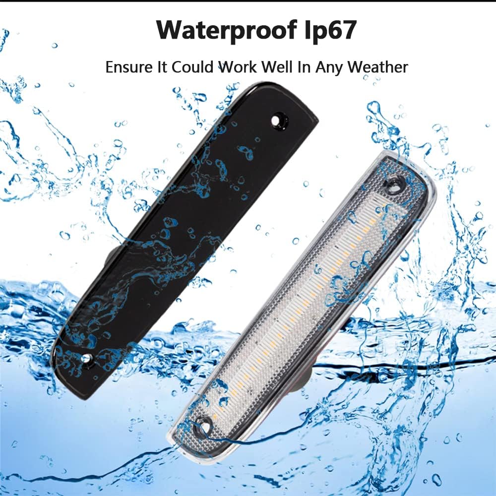 Front Bumper Turn Signal Light, Side Marker Corner Lamp Light, Compatible with Jeep Cherokee 1997-2001, Static Amber Light, Amber Lens