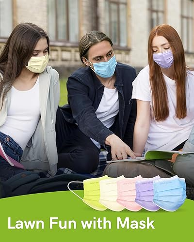 Miniatura 145 de FriCARE Mascarillas desechables, 3 capas ASTM nivel 3 grado médico, elegibles para FSA/HSA, transpirables y cómodas para alergias/protección solar