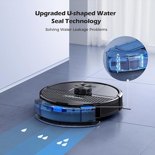 Lubluelu SL68 Robot Aspirateur Laveur Puissante et Silencieux 3 en 1,4000Pa,Navigation LiDAR Laser,Modes de Nettoyage Personnalisés,Robot Laveur de Sol pour Poils d'animaux,Les Débris, Les Cheveux - 3