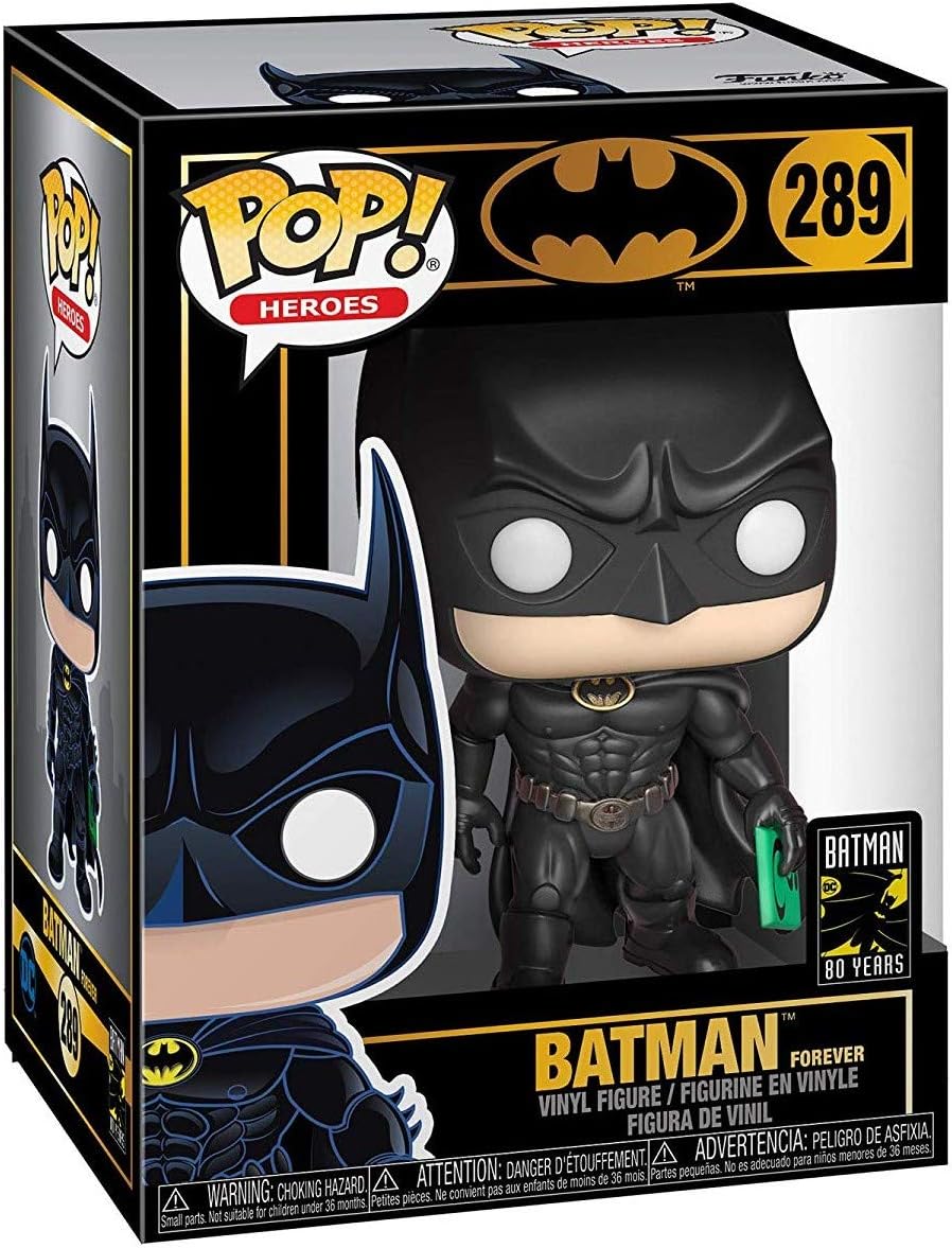 POP DC Heroes Batman 80th Batman 1995 Funko Pop Vinyl Figure Bundled with Compatible Pop Box Protector Case Multicolored 3.75 inches