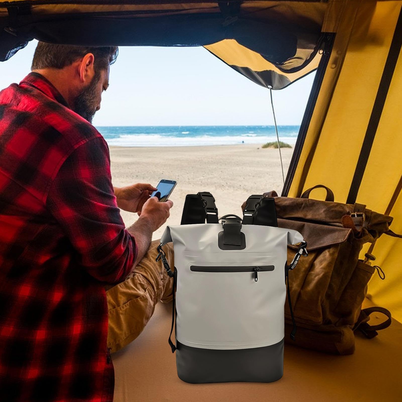 Plecak Wodoodporny 25 l Torba Podróżna z Rolowanym Zamknięciem | Suchy Plecak Do Kempingu, Aktywności Na Zewnątrz, Wspinaczki, Trekking, Plaży, Siłowni, Sportu,