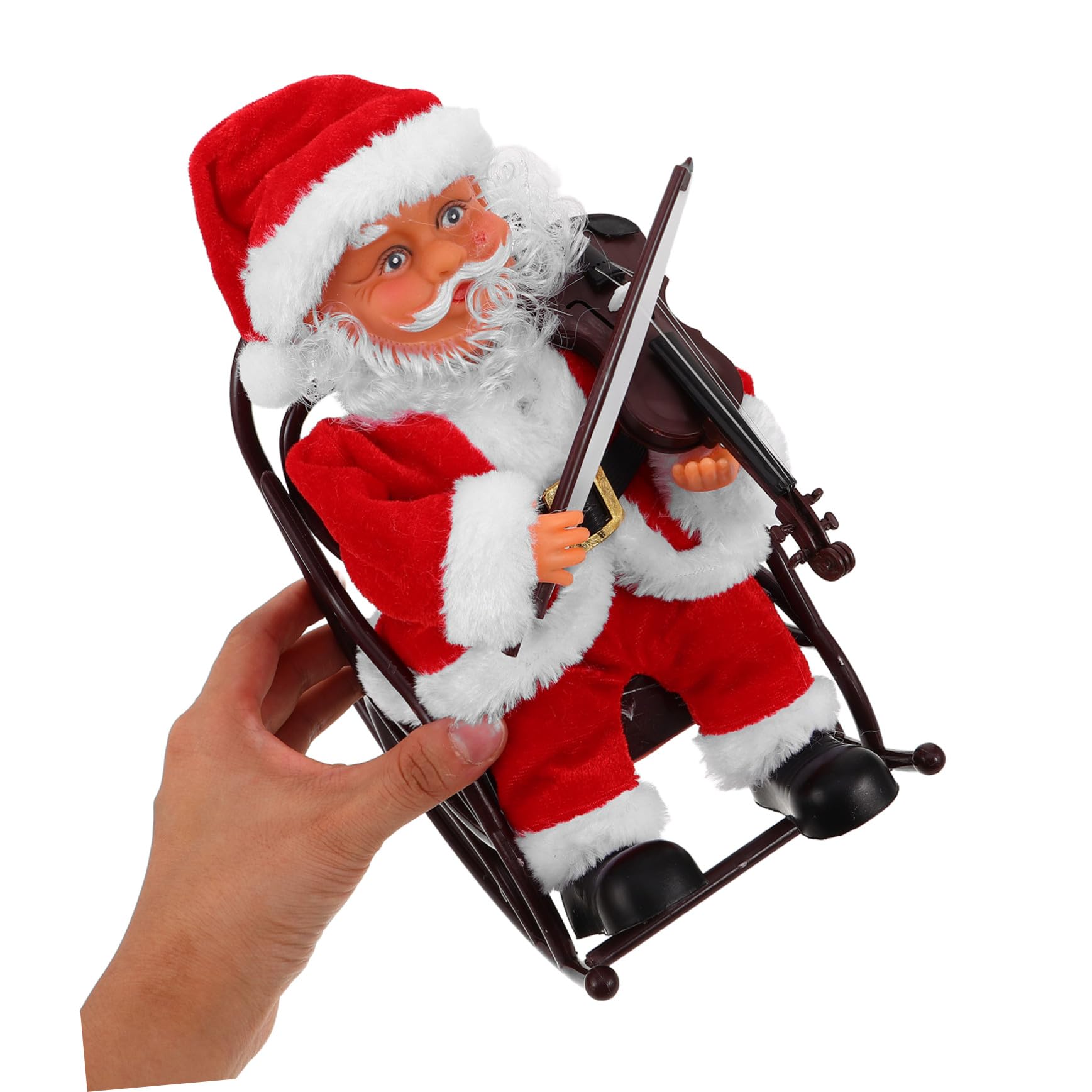 SOIMISS Juguete de Papá Noel Eléctrico Muñeco Adorable con Silla de Ruedas Juguete Decorativo Navideño para Fiestas Infantiles y Hogar Obsequio de Papá Noel
