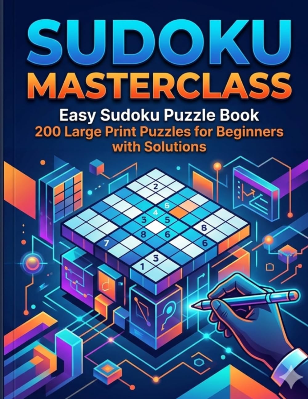 Easy Sudoku Puzzle Book: 200 Large Print Puzzles for Beginners with Solutions