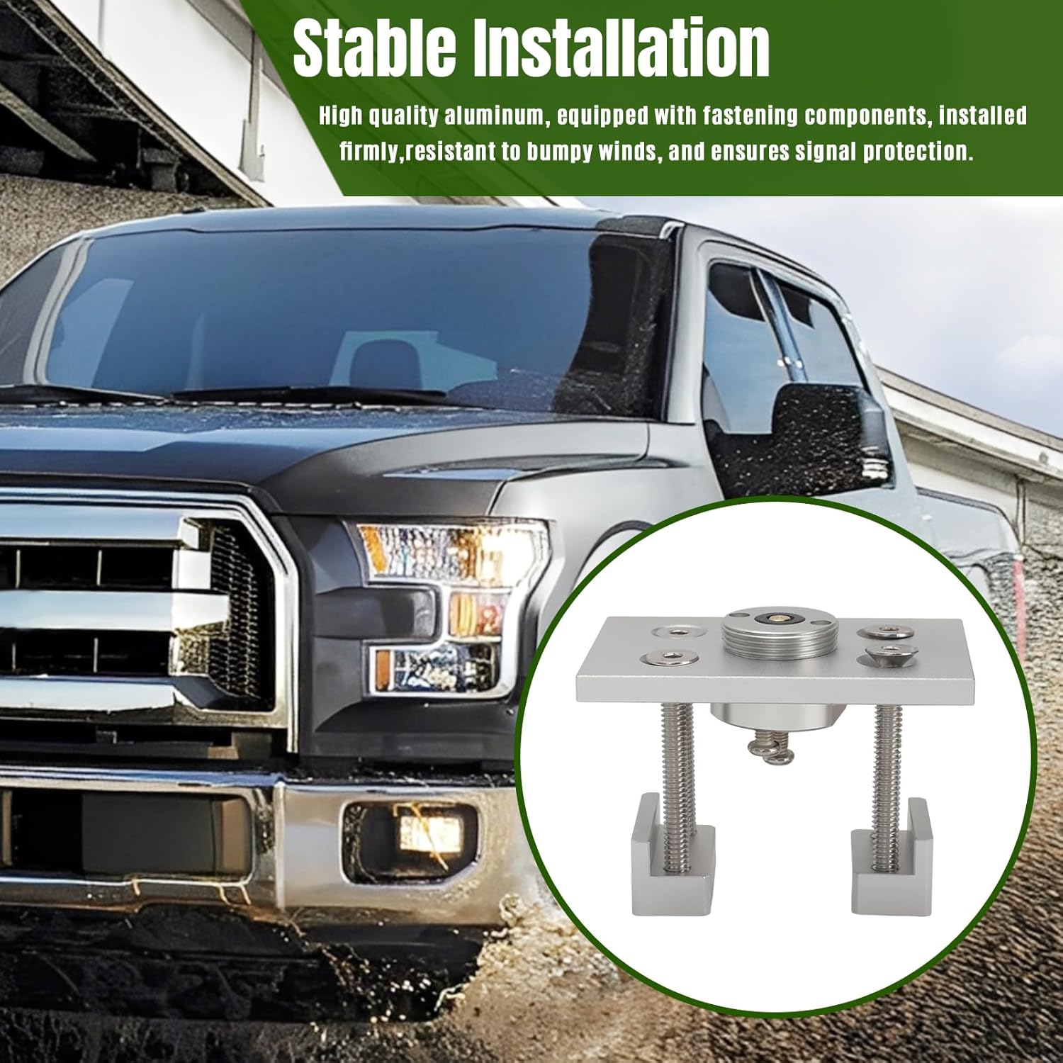 for Truck Stake Pocket NMO Antenna Mount – Fit for Ford F-Series, Chevy Silverado, Ram 1500/2500/3500, Toyota Tundra