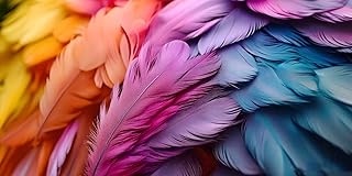 Diamond Painting Kit Completo Plumas de colores Pintura Diamante Dibujos Con Diamantes Cuadro Pintar Puzzle Punto De Cruz 5D DIY Para Mujer Regalos Cuadros Decoracion Dormitorios Salon, 80x160cm