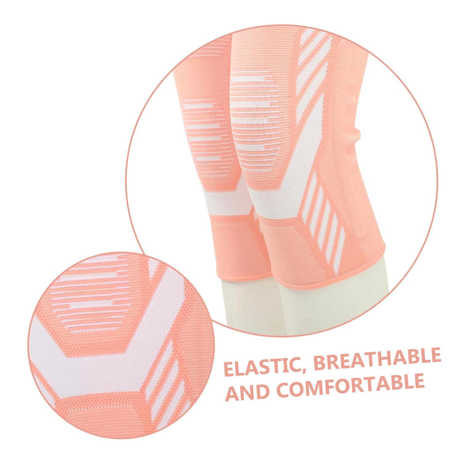 Comfortable Compression Knee Brace Sleeve Anti-Slip Nylon Knee Protector 1 Pair for Sports Workouts and Daily Use Lightweight Washable Support for Joint Stability