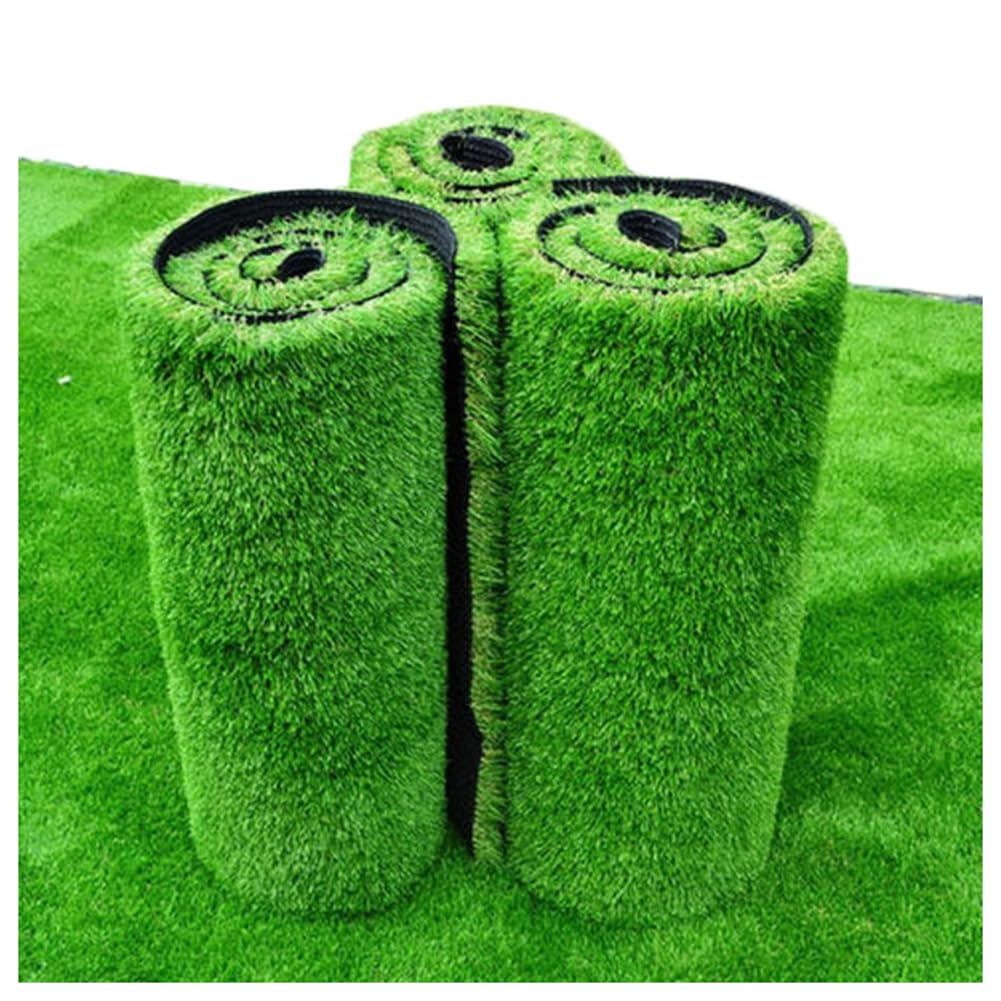 Erba Artificiale Premium Erba Artificiale Tappeto per Esterni Prato Spesso Realistico per Giardino Tappeto in Erba Sintetica Tappeti in Erba Artificiale (Dimensioni: 3 x 3 m)
