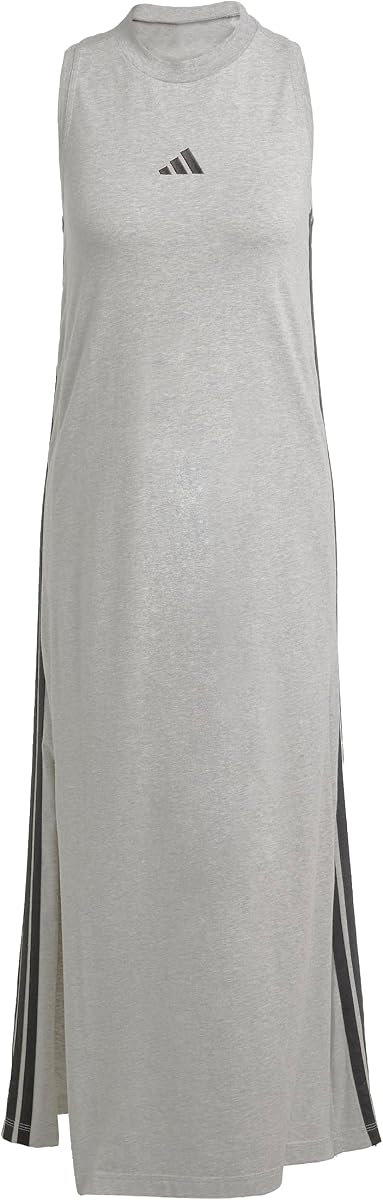 Vestido largo con espalda cruzada y 3 rayas Essentials de adidas para mujer