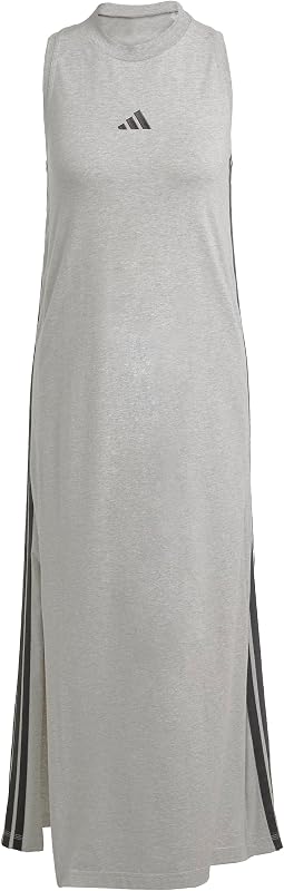 Vestido largo con espalda cruzada y 3 rayas Essentials de adidas para mujer