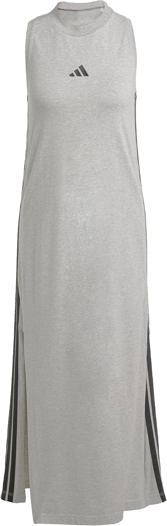 essentials 3 stripes long racerback dress Adidas Originals Womens Adidas Essentials 3-stripes Long Racerback Dress In Ice Lavender/bliss Lilac