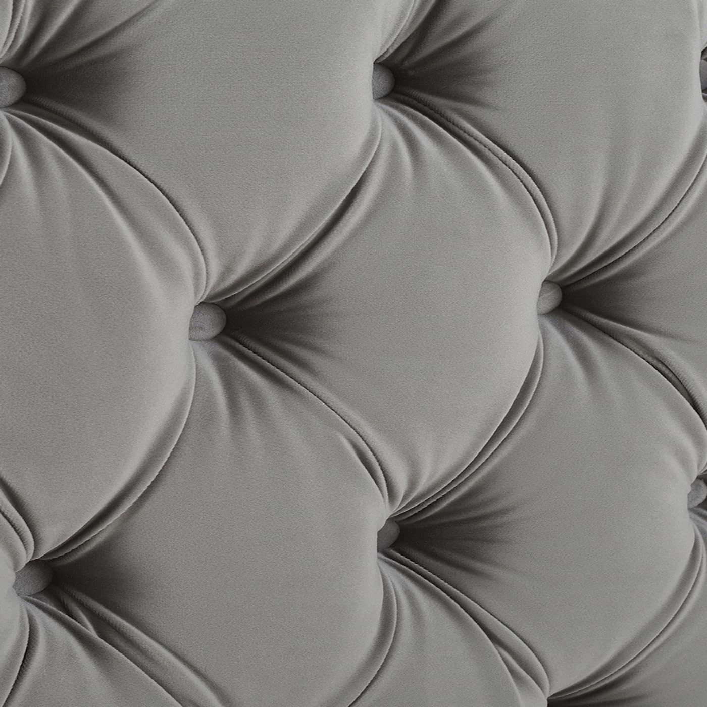 Jennifer Taylor Home Harmonie King Tufted Panel Bed Headboard and Footboard Set, Opal Grey Velvet