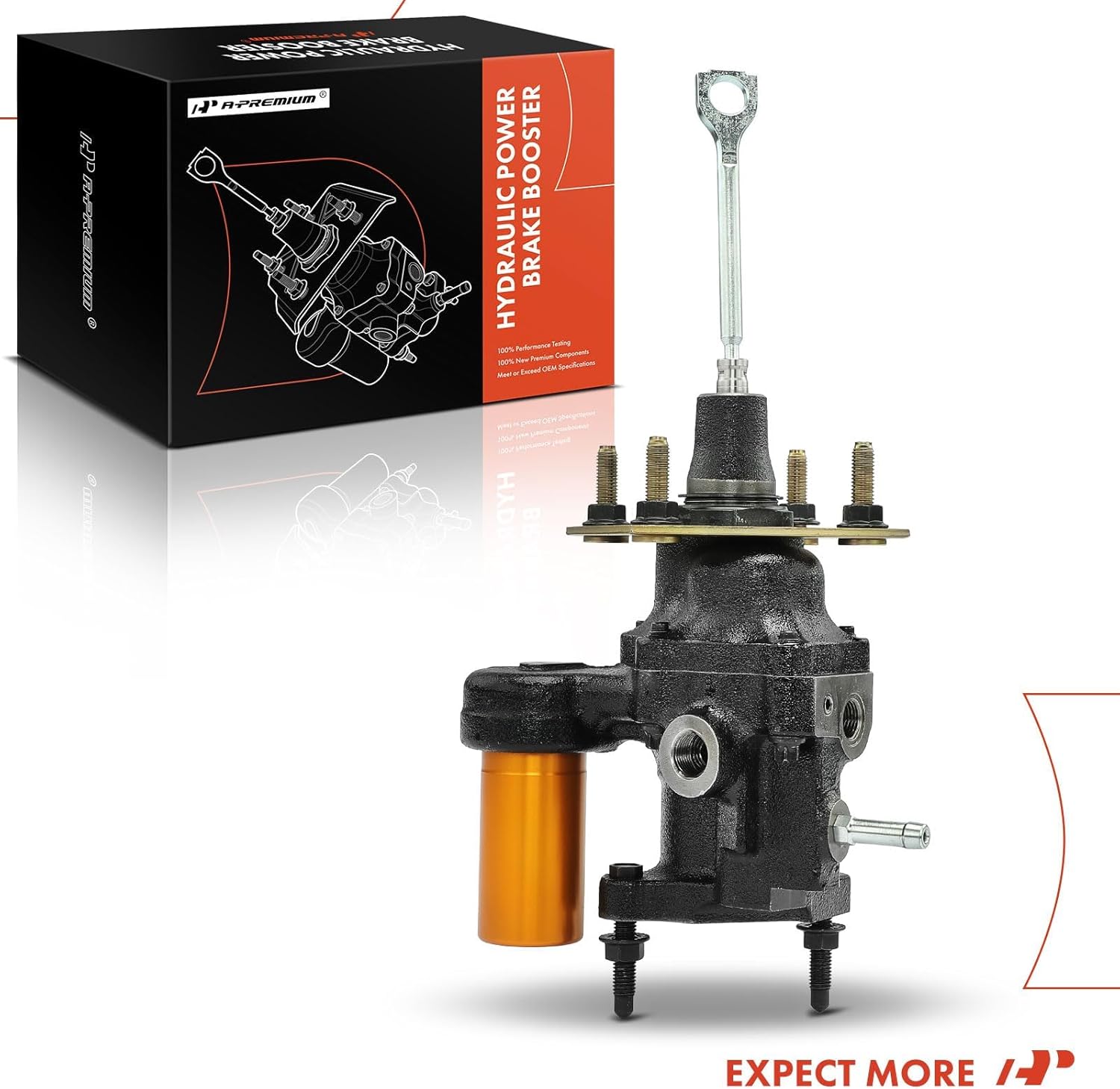 A-Premium Hydraulic Power Brake Booster Compatible with Chevrolet Express 3500 & GMC Savana 3500, 1996-2002, with Dual Rear Wheels & Without Master Cylinder