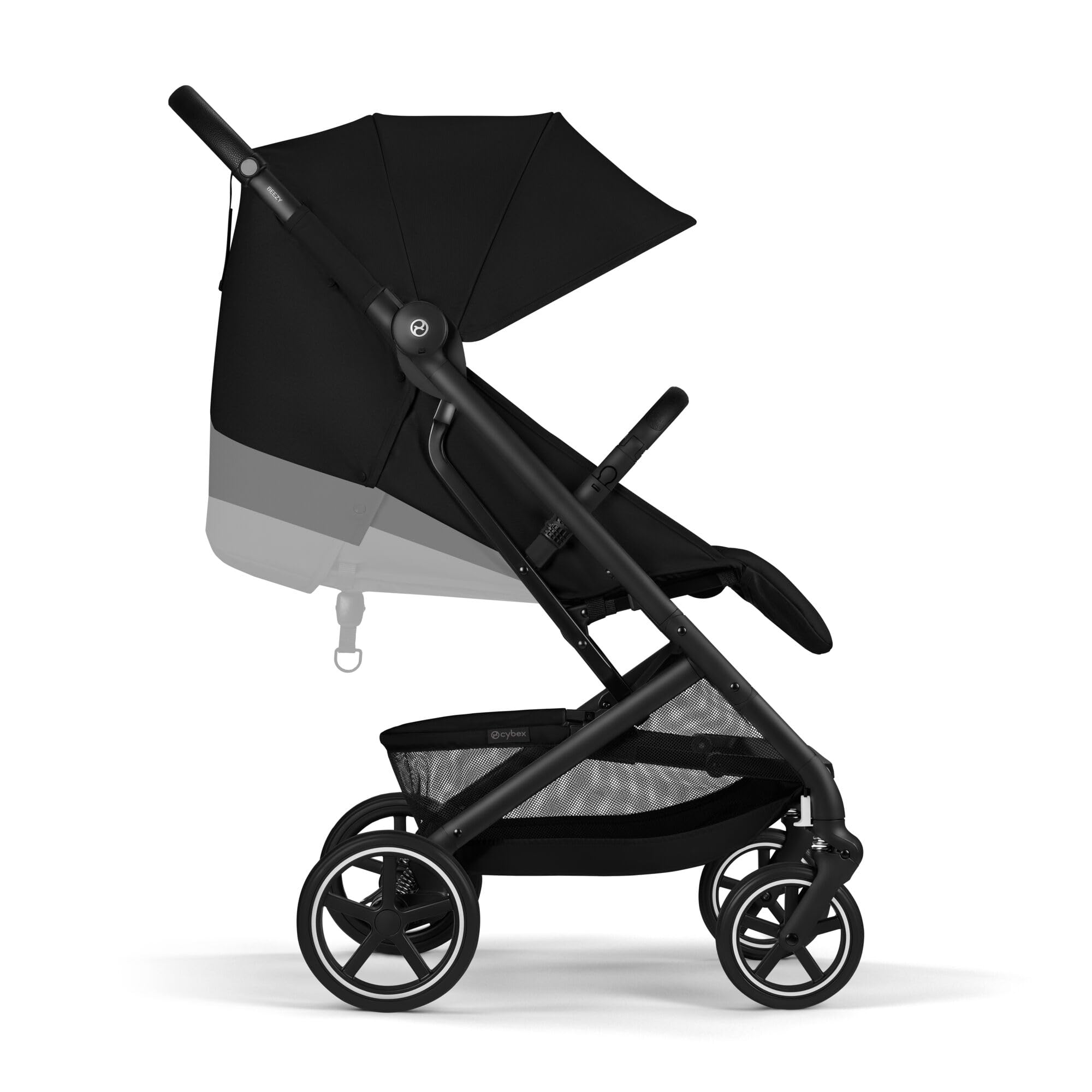 CYBEX Gold Kinderwagen BEEZY mit Ergonomischer Liegeposition, Ab Geburt bis ca. 4 Jahre (max. 22 kg), Kompakt faltbar, Einhand-Gurtsystem, Magic Black