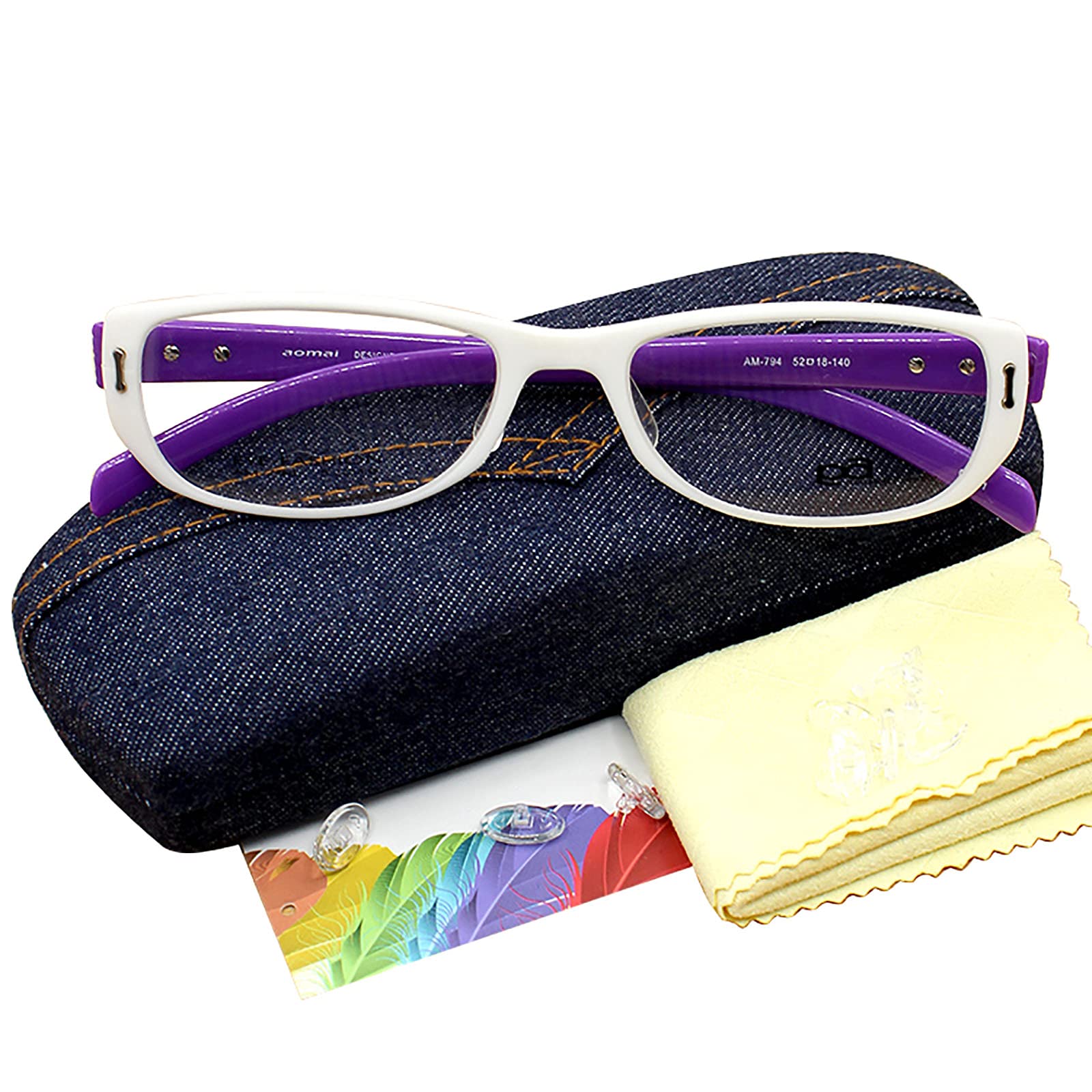 Okulary do czytania, unisex, niespolaryzowane, gratis woreczek na okulary, przezroczyste soczewki, komfortowe, prostokątne okulary do zabawy dla kobiet i mężczyzn, okulary antyrefleksyjne +1,5 dioptrii (+2,5)