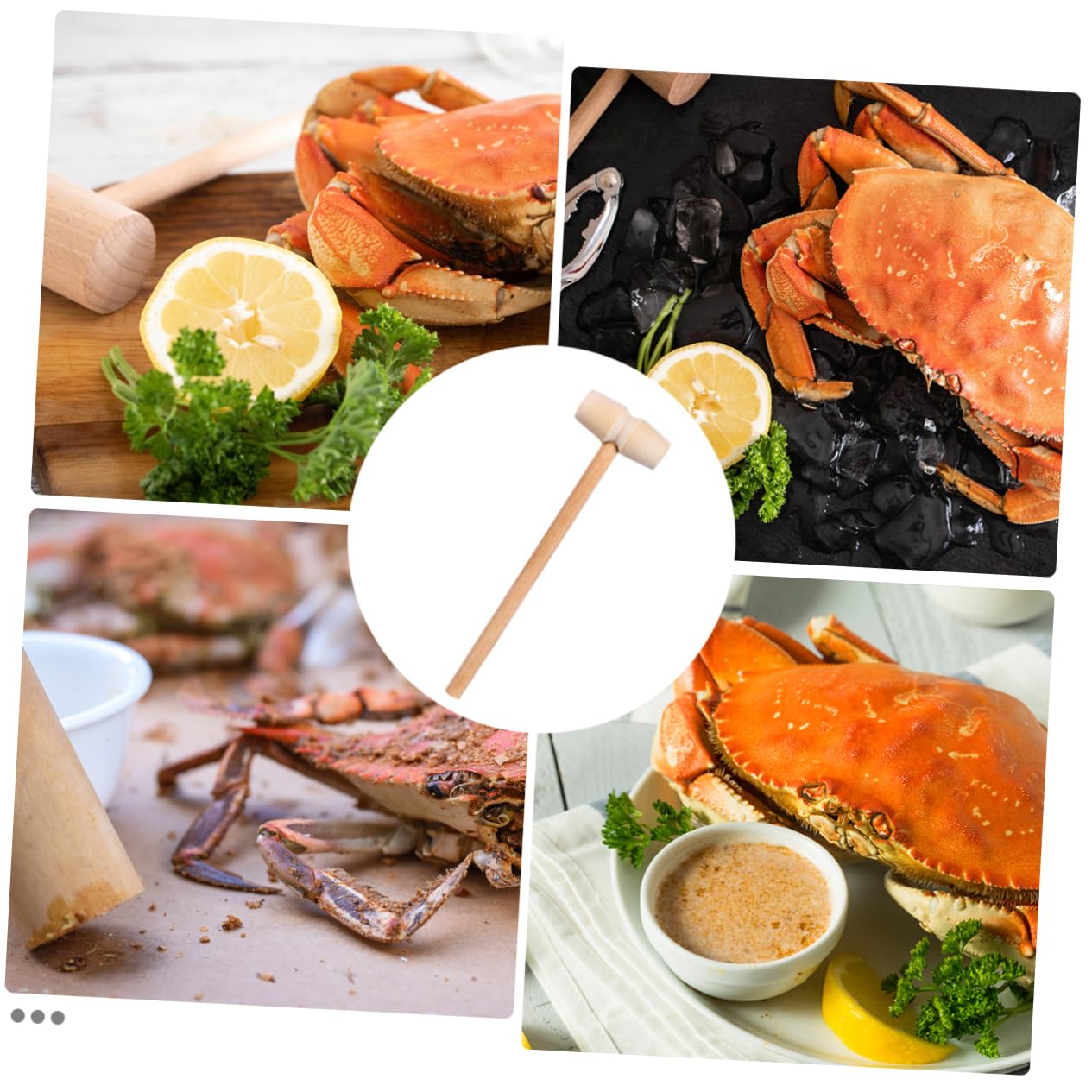 FELTECHELECTR Mini Hammers Set 25pcs Wooden Mallets Crab Mallets Toy Mini Beat Hammers