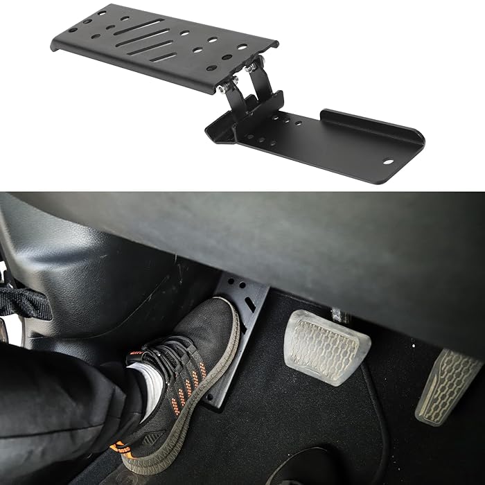 Buy Dead Pedal Solid Steel Left Side Foot Rest Kick Panel Accessories