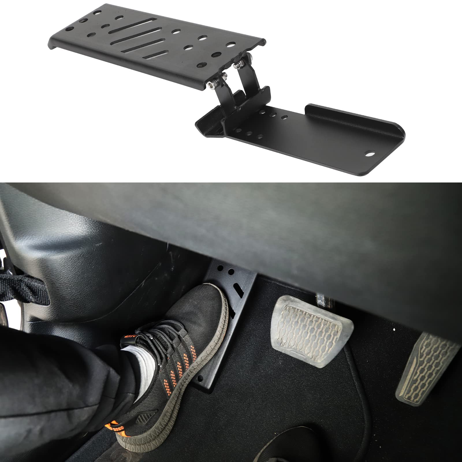 Buy Dead Pedal Solid Steel Left Side Foot Rest Kick Panel Accessories