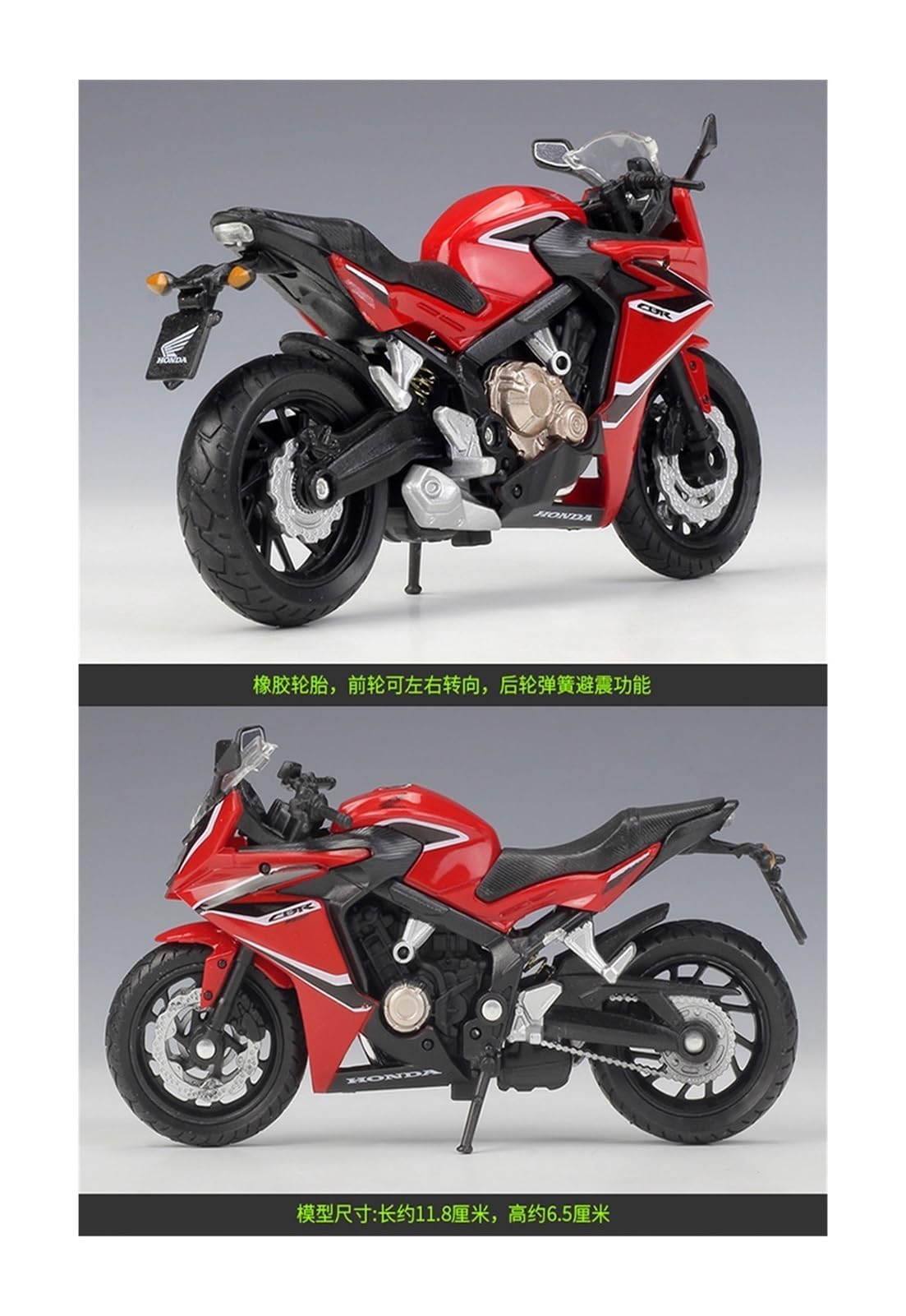 Modelo A Escala 1:18 De Honda CBR650F 2018 - Aleación Y Plástico, Detalles Realistas | Para Coleccionistas, Regalo Motero