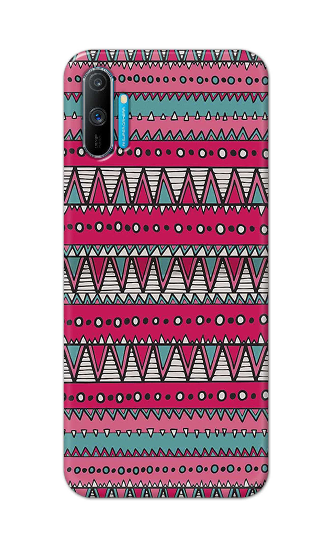 PRINTFIDAA Colourful Geometric Tribal Vintage Seamless Pattern Printed Designer Hard Back Case Cover for Realme C3 -(WK) RSM1005