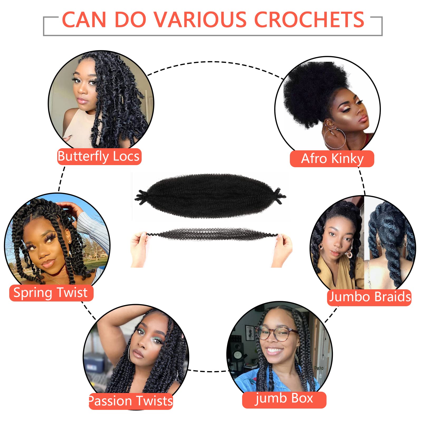 Buy PreFluffed Spring Twist Hair, PreStretched Marley Twist Braiding