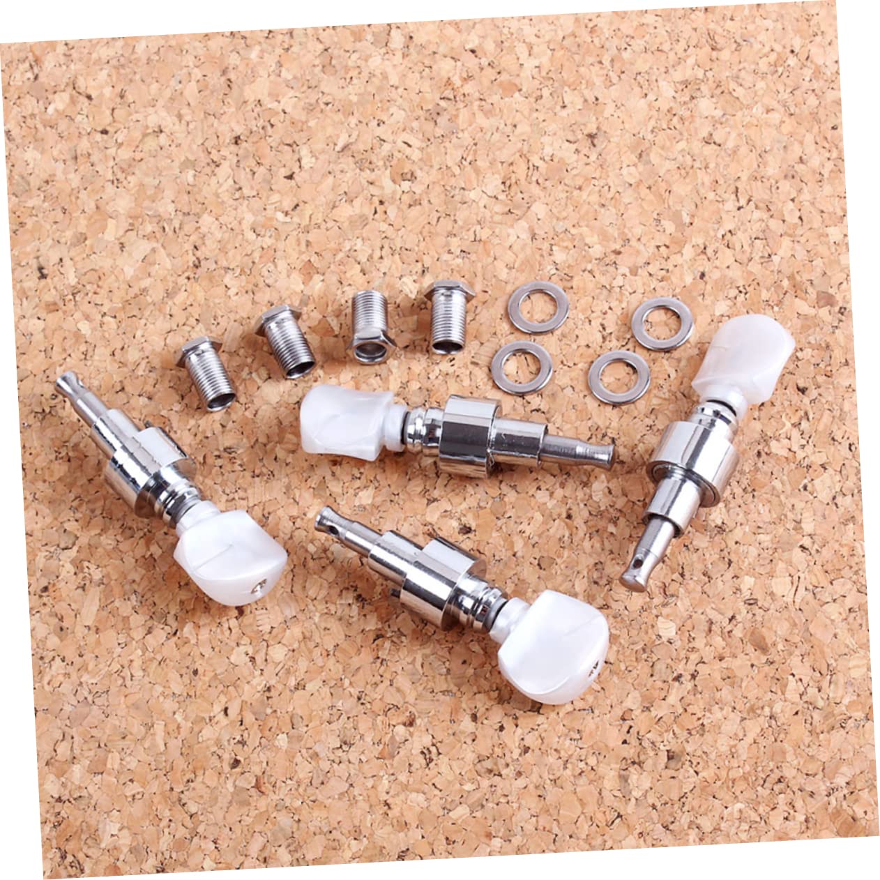 SHOWERORO 2sets Banjo Maschine Tuner Ersatz Tuning Pegs Banjo Teile Zubehör 4 Stücke * 2