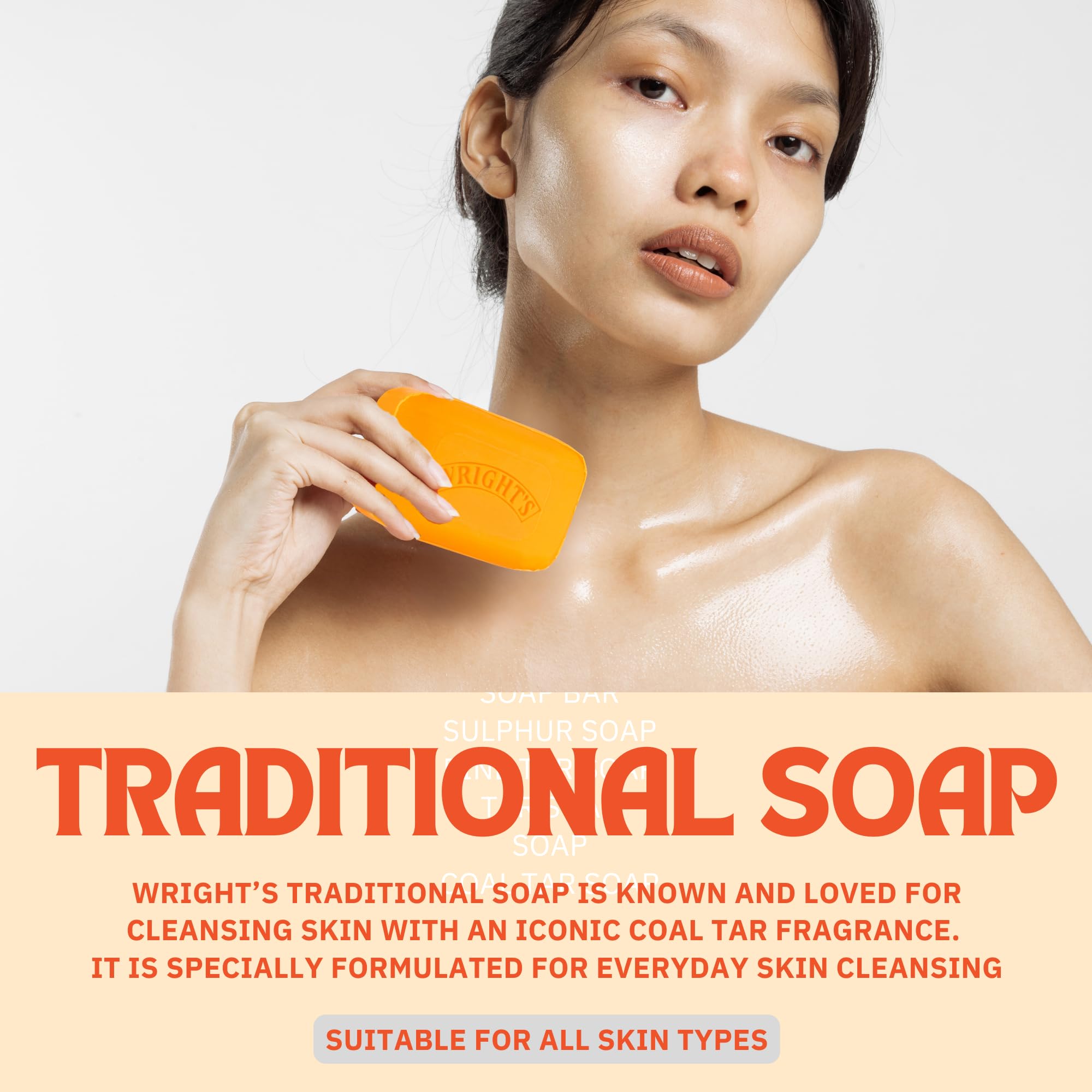 Wrights Traditional Bar Soap 125g Multipack of 4 with Portable Dish Tray and Lid, 140 g (Pack of 2) - Image 2