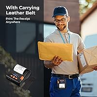 Vista 6 de MUNBYN Impresora de Recibos Bluetooth, Impresora Térmica Inalámbrica Mini de 58 mm POS para Restaurante, Portátil para Android/Windows