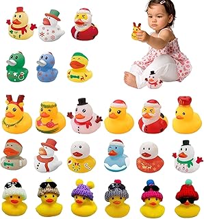 Rubber Ducky Advent Calendar | Duck Design Tabletop Decors Gift Advent Calendar Decoration | 2024 Christmas Advent Calendar Animal, Christmas Countdown Fun Toys, Tabletop Decors Gift For Hocanavi