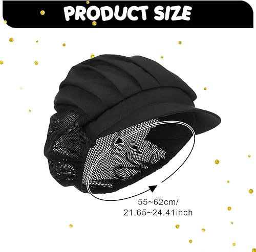Miniatura 2 de 16 sombreros de chef para mujer redes para el cabello gorras de servicio de alimentos gorra de chef de cocina gorra de chef ajustable de malla