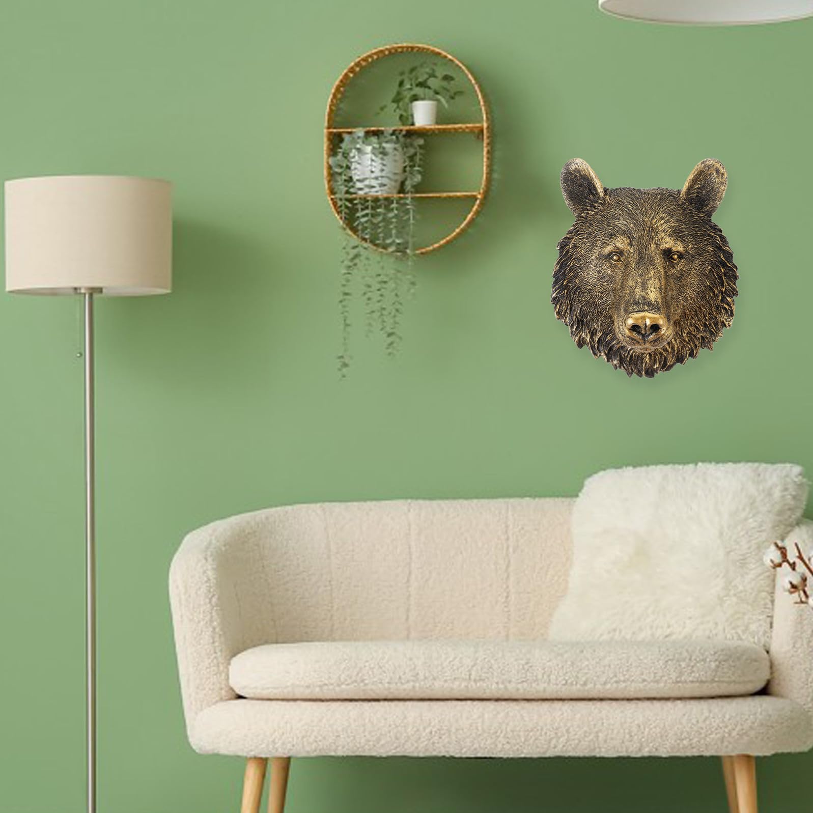Artibetter Testa Orso da Parete in Resina Decorazione Muro Realistica