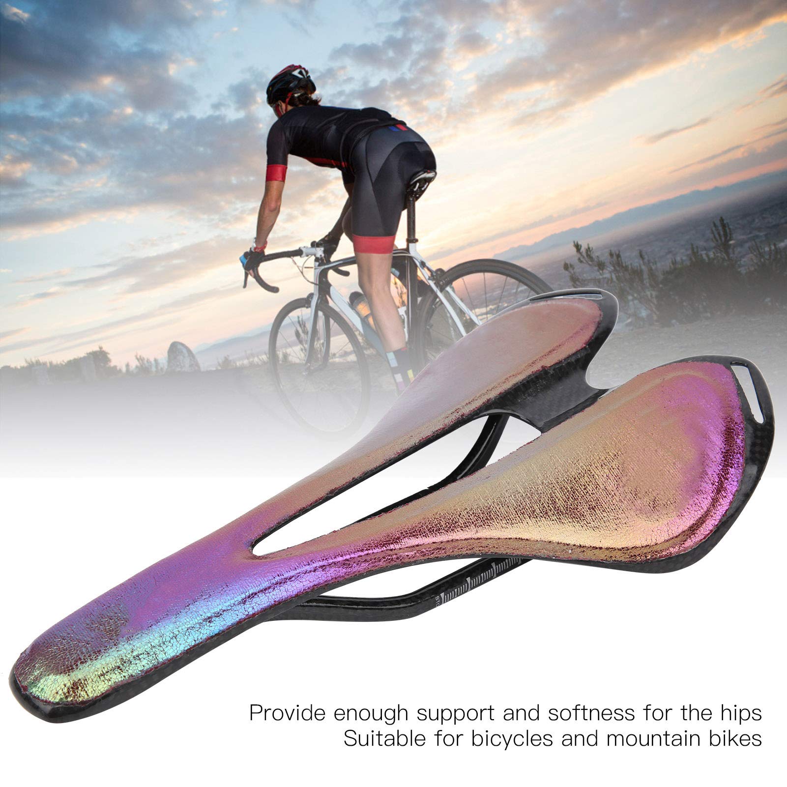 Vgeby Mountain Bike Saddle, siodło rowerowe, odporność na ścieranie wchłanianie wstrząsu, kolorowe siodło rowerowe do akcesoriów rowerowych ulicznych, maks. Załaduj 150 kg