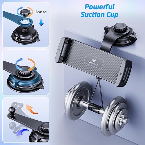Miniatura 3 de WixGear Soporte para tablet de tablero de automóvil, soporte para tableta con ventosa con abrazadera grande, se adapta a todos los iPads y tabletas