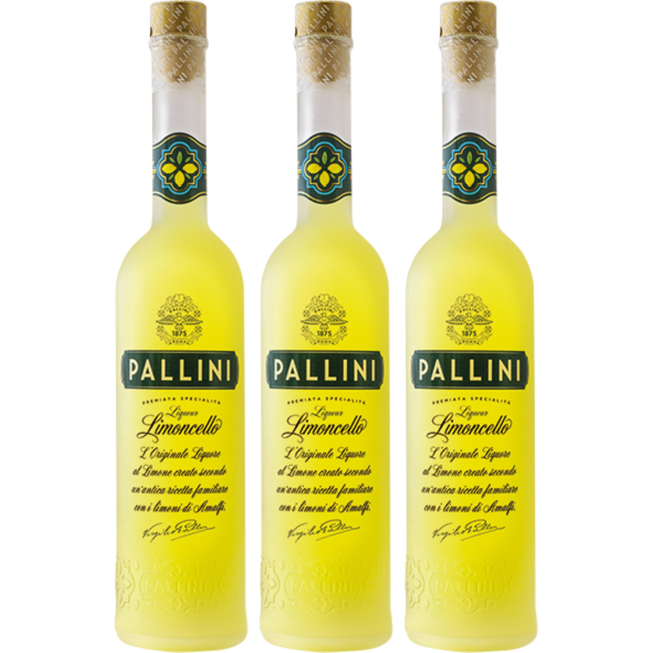 Pallini SpA Limoncello Likör Italien inkl. FeinWert E-Book (3 x 0.7 l)