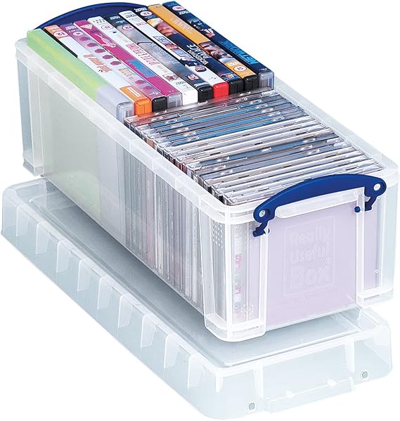 Really Useful Box SnapLid Cd/DVD Storage Bin, 1.72 Gal, 7.