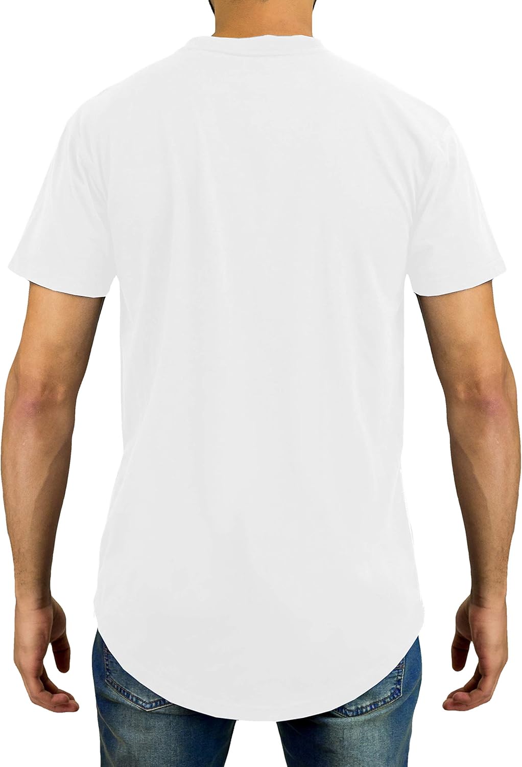 Bleecker and Mercer Mens Hip Hop Hipster Streetwear Tee Elongated Longline Long Length Scoop Bottom T-Shirts