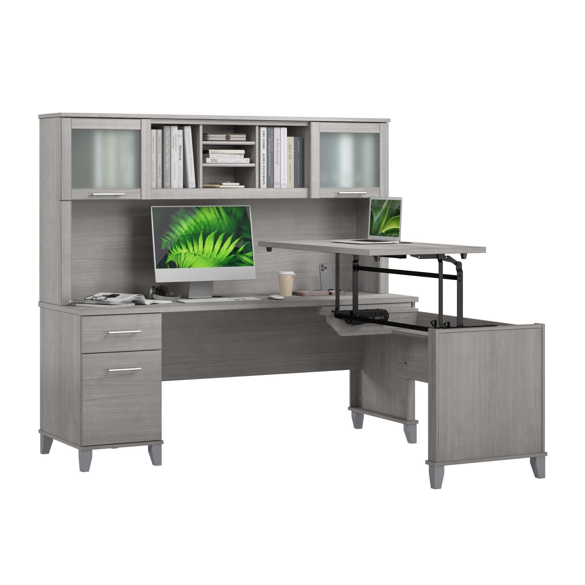Bush Home Sit to Stand L Desk