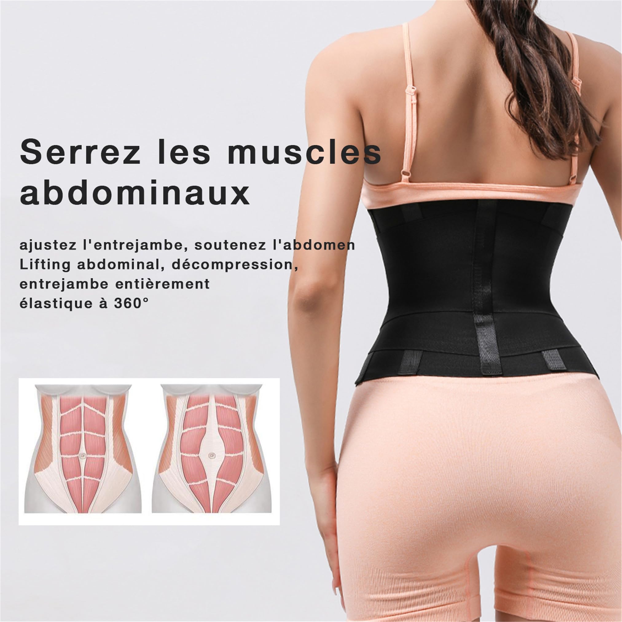 Taille Trainer Ajustable Shape Sculptants Sports Transpiration Ventre Plat Femme 3 Bandes de Scratch Serre Taille Elastique Nylon Lingerie Shapewear