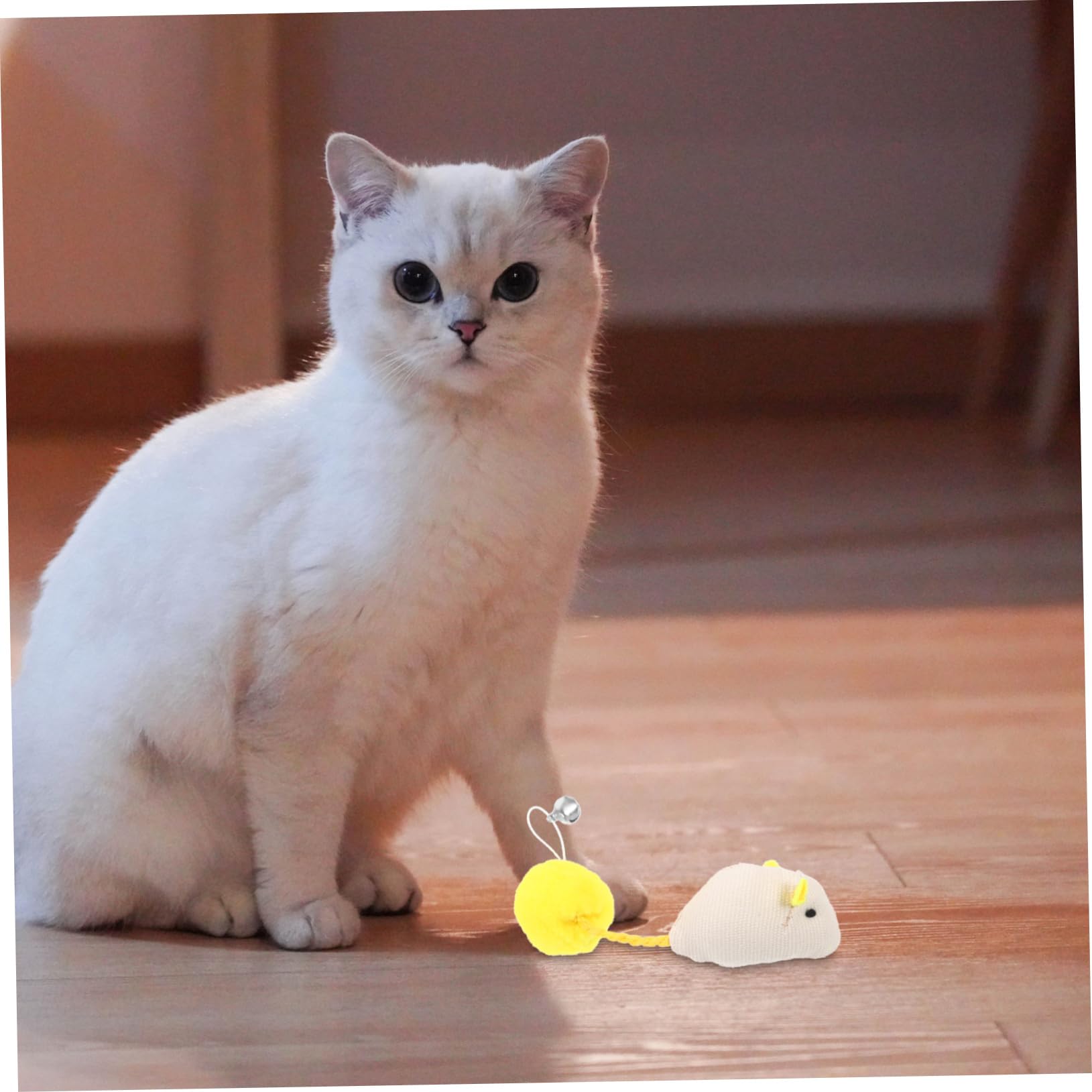 Lot De 6 Jouets Interactifs pour Chat Souris avec Clochette Réutilisables Robustes pour Gratter Mordre