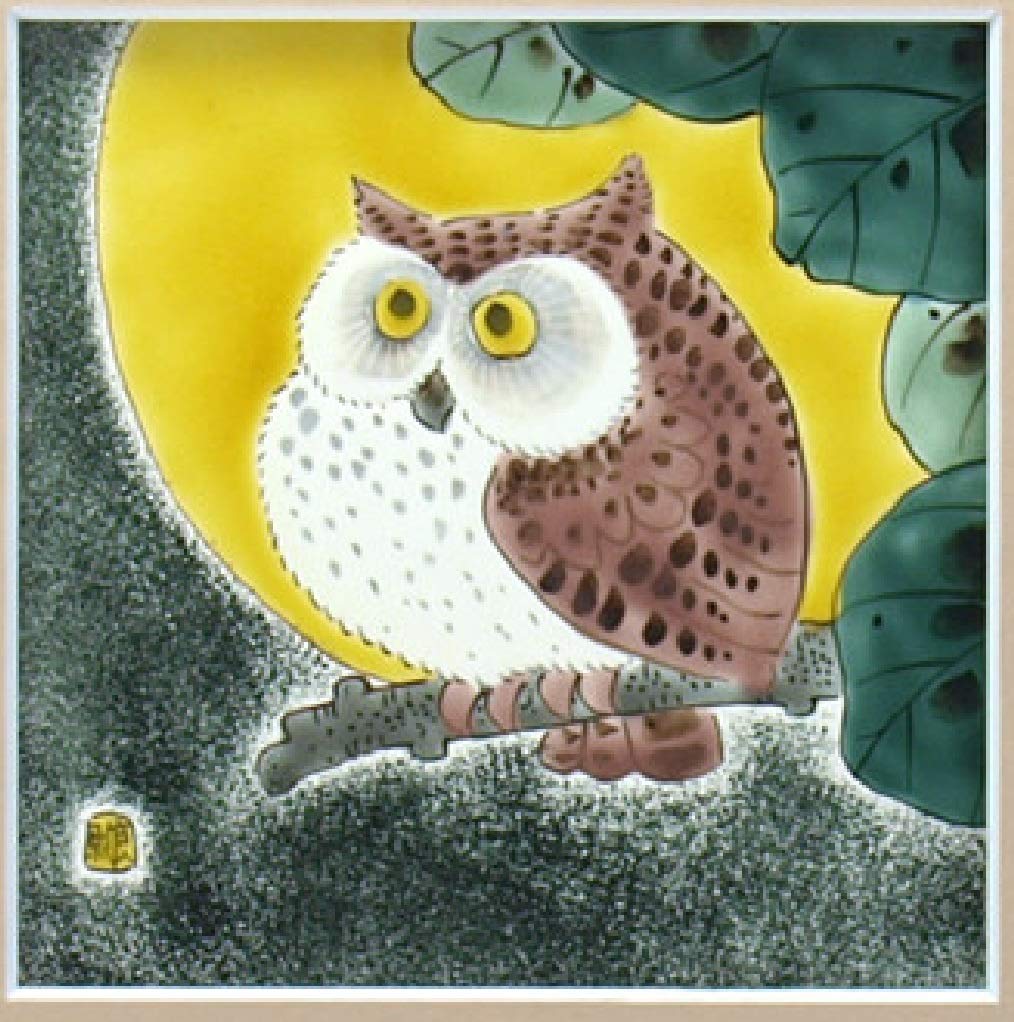 九谷焼フクロウの額縁