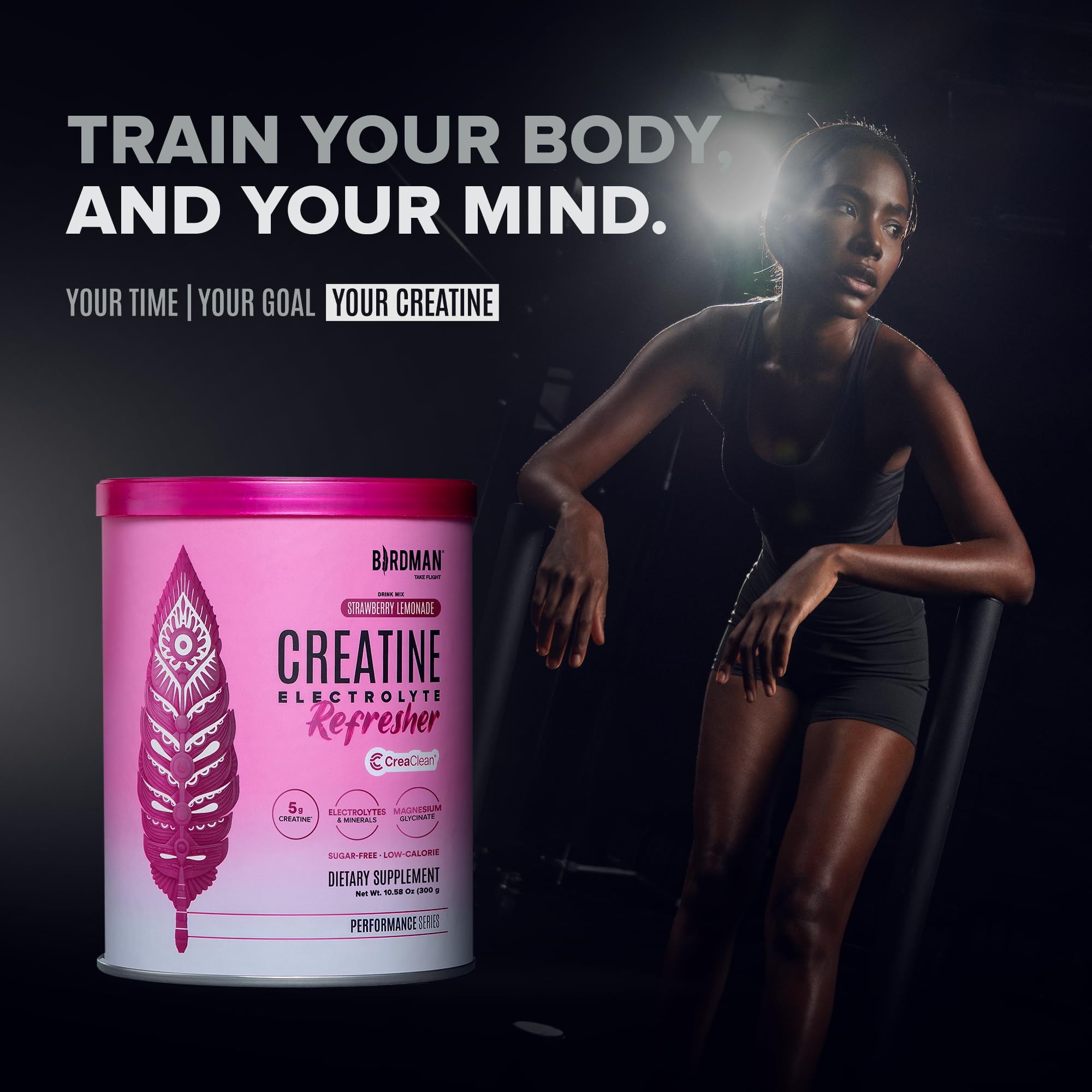 BIRDMAN Creatine Refresher | Creatine Monohydrate Powder with Electrolytes, Magnesium Glycinate & Vitamins | Creaclean Seal | Sugar Free, Low Calorie | Strawberry Lemonade | 30 Servings — Amazon image 2
