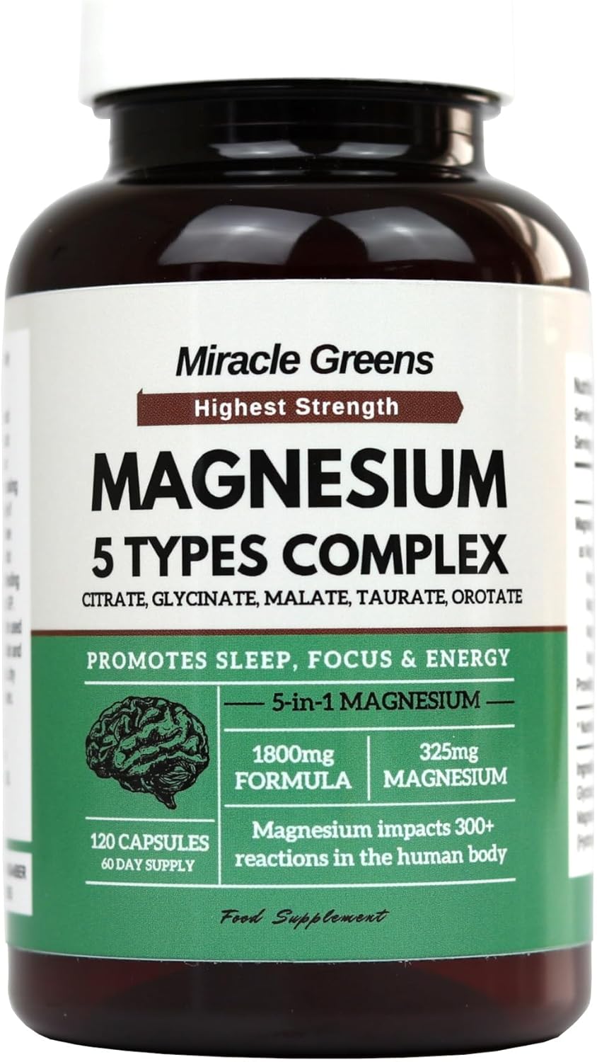 5 in 1 Magnesium Complex Citrate, Glycinate, Malate, Taurate