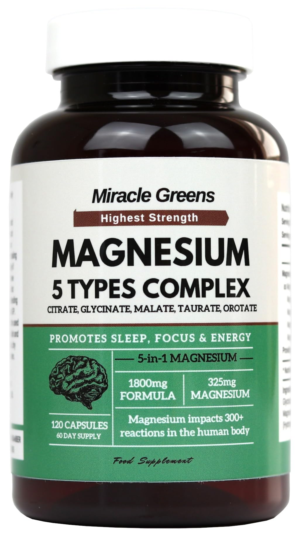 Buy 5 in 1 Magnesium Complex Citrate, Glycinate, Malate, Taurate