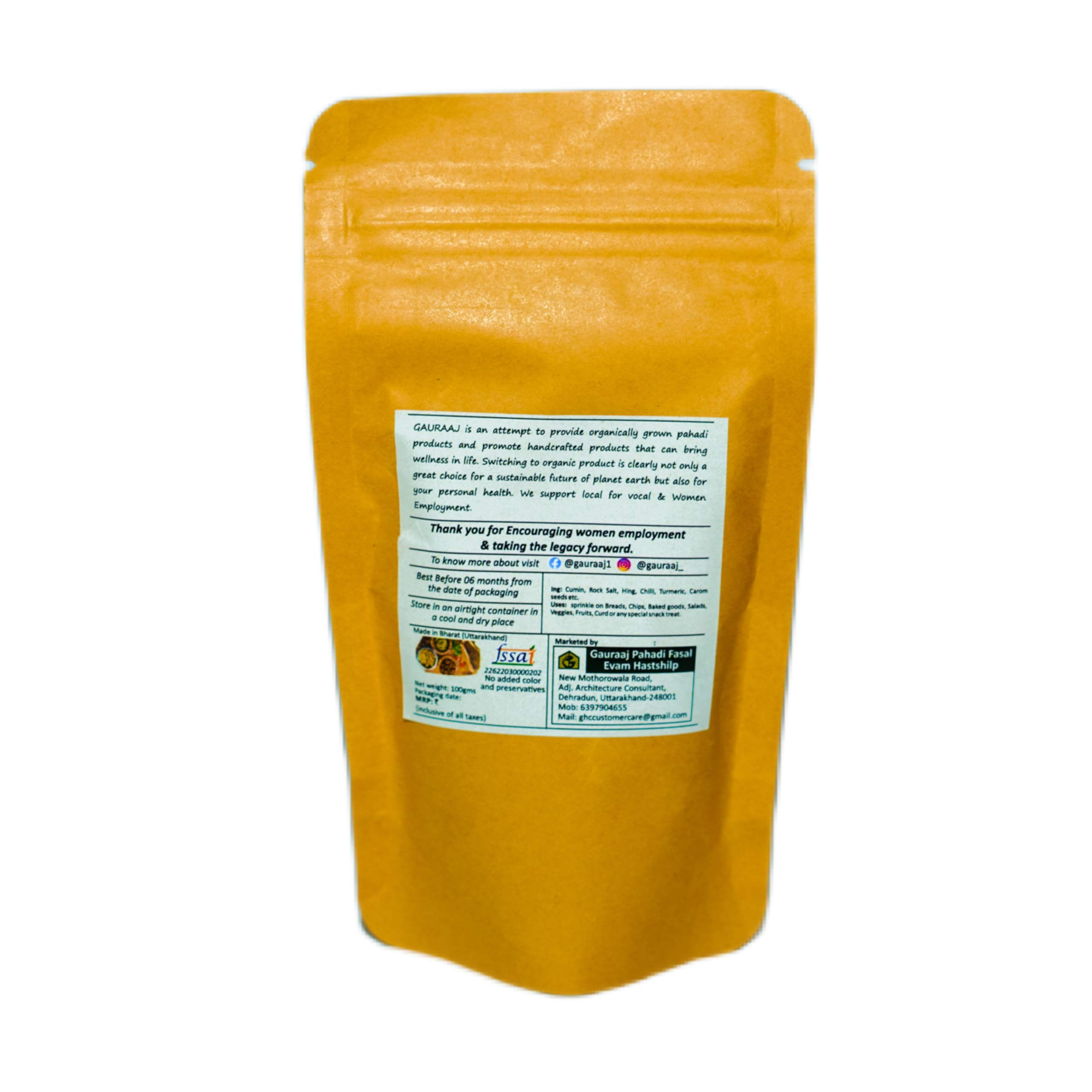 Gauraaj Handgrounded Cumin Flavored Salt – 100g | Organic Himalayan Pahadi Pisyu Loon Seasoning/Jeera Namak | Low Sodium & Full Flavor | No Preservatives & Chemical Free | Sourced from Uttarakhand - Image 3 thumbnail