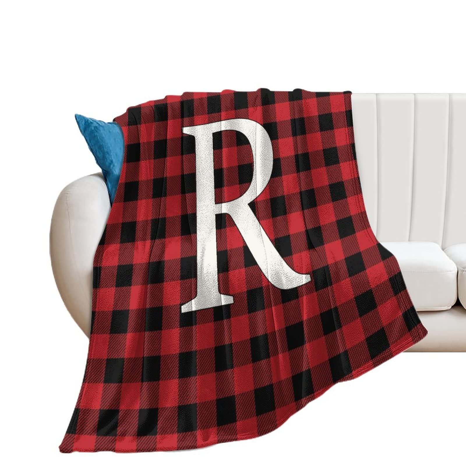 Jeté de lit en flanelle R idée cadeau de Noël personnalisé pour toute la famille