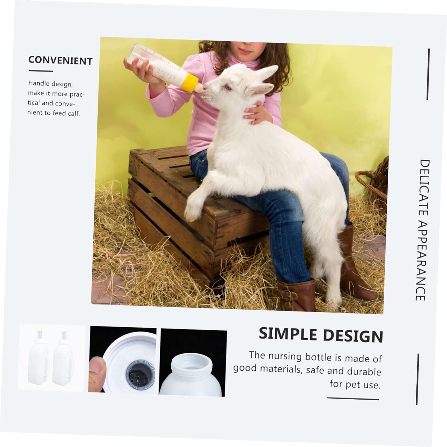 Angoily 4 Pcs Calf Nursing Bottle Pet Kitten Milk Puppy Kitten Cup Brown Bottles Bottle Storage Breast Puppies Kittens Cow Bottle Washer Bottles Animal