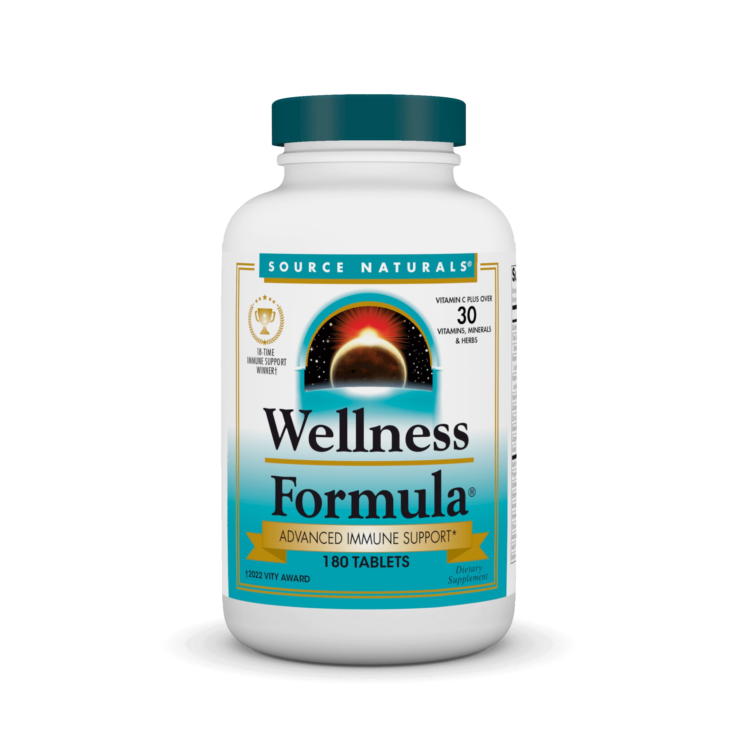 Source NaturalsWellness Formula Bio-Aligned Vitamins - Immune System Support Supplement & Immunity Booster* - 180 Tablets