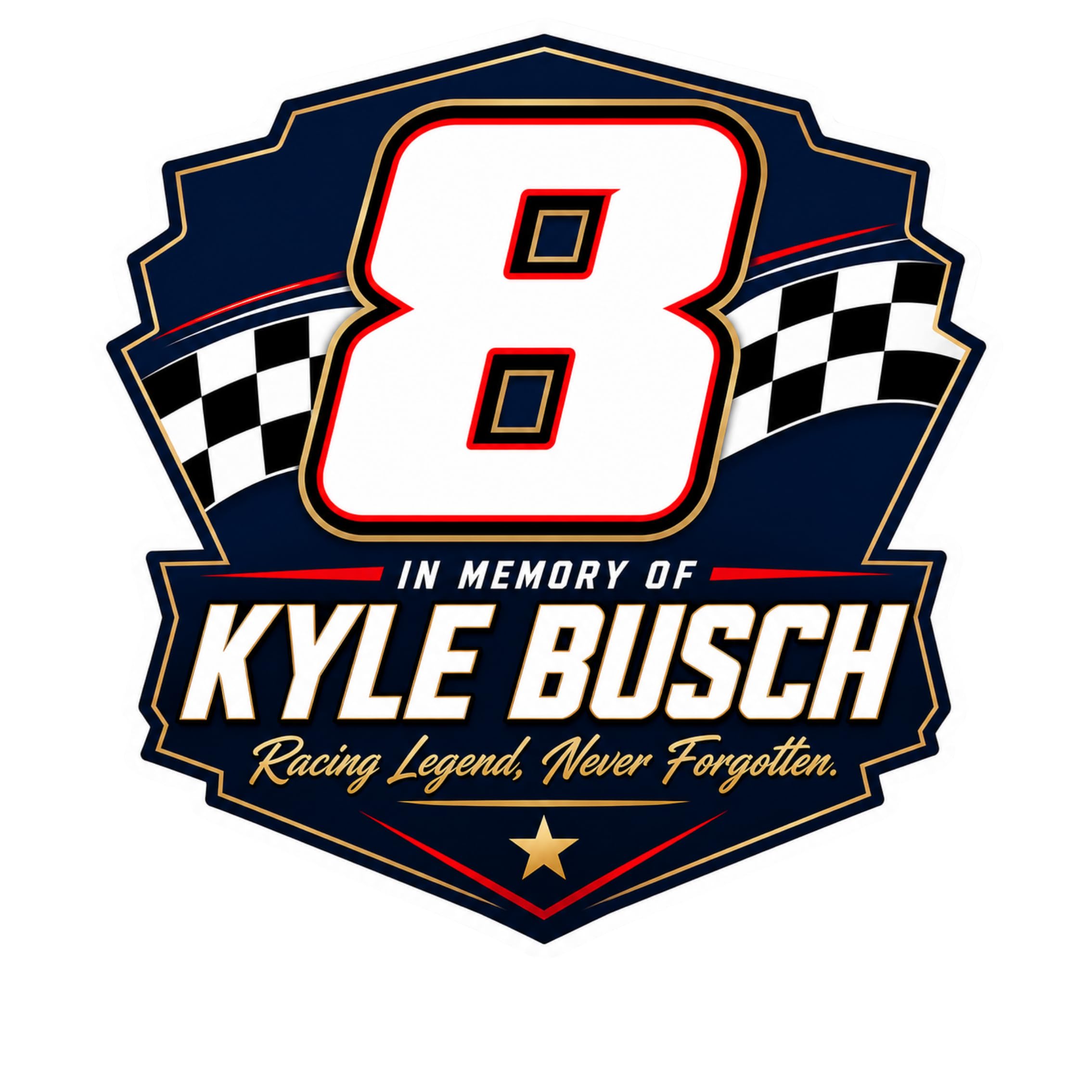 RockPaperStikrz Kyle Busch Memorial Vinyl Sticker - auto accessories | Mubboo