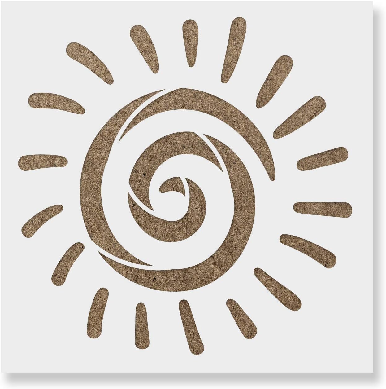 Aztec Sun Stencil - Ideal for Educational and Signage Projects, Aztec
